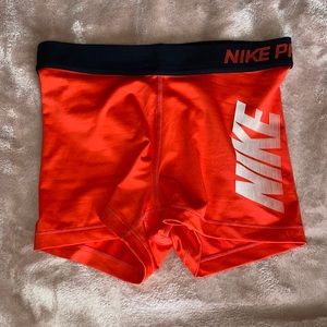 Nike Pro size small red spandex shorts
